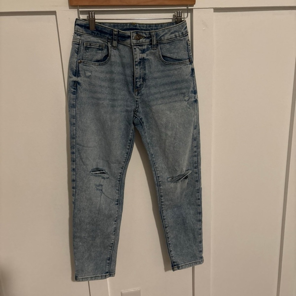Art Class Blue Skinny Jeans Distressed High-Waisted